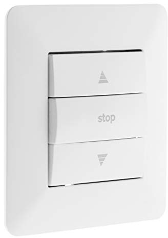 Zenitech - Mando para Persianas 2300W 10A - Instalación Empotrada Lista para Usar - Motor Compacto y Soporte con Clip - Ajuste Milimétrico - Blanco - 86x86 mm