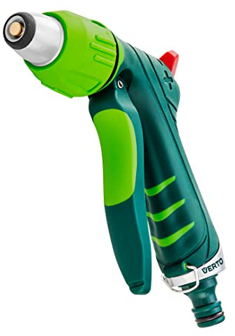 Verstellbare Sprühpistole - Spritzpistole, Wasserspritze mit Stoppfunktion, Gartenbrause mit Ergonomischer Griff - Reinigungsspritze für Garten, Regulierung der Wasserstrahlstärke