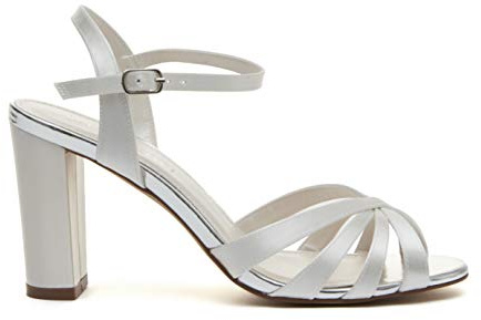 Rainbow Club Bautschuhe Blake - Damen, Sandalette, Ivory Satin - Gr. 39.5 (UK 6.5)