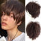 YEESHEDO Unisex Kurze Bob Anime Cosplay Dunkelbraune Perücken Volle natürliche Schicht Gerade Flauschige Haare Kostüm Party Kostüm Perücke für Frauen Männer