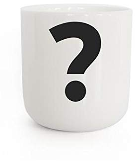 PLTY - Becher - Tasse ohne Henkel - Handglasiertes Weiß Porzellan - Hochwertiges Bone China - Lustige Tassen - ? - The Wave - Glyphs