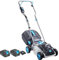 swift 40V 32cm Cordless Lawnmower, Brushless Battery Lawn Mower with 2-in-1 Mulch and Catch 30L Grass Bag & 5-level Central Cutting Height, including Dual 2.0Ah Battery and Charger