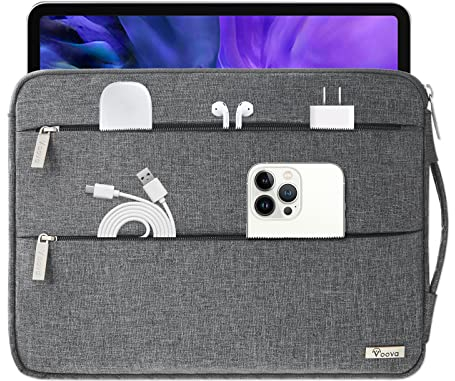 Voova Custodia PC Portatile Laptop Borsa Porta PC Computer 11.6 12.9 13.3 Pollici Macbook Air Pro M1 M2 11 13 Compatibile con HP Lenovo Acer ASUS Dell Microsoft Donna Uomo Impermeabile Grigio Scuro