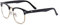 Kelens Kurzsichtigkeit Brille Halbrahmen Computerbrille Retro Myopie Nerdbrille Klare Linsen Fernbrille Mit Dioptrien -1.0 bis -4.0 (Schwarz, -2.00)