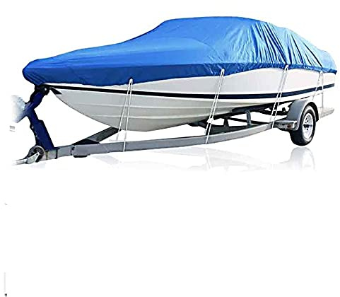 HKYBCF Pesado 14-16FT / 17-1 9ft / 20-22 pies Haz 90 Pulgadas remolques 210D Cubierta de Barco de Grado Marino a Prueba de Agua UV Azul Protegido 493 (Size : 20-22FT)