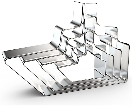 QAAQS Schiff Ausstechformen-Set, 4-teilig, 12,7 cm, 10,2 cm, 7,6 cm, 5,1 cm, Edelstahl