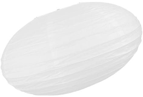 IMIKEYA Papierlaternen Oval: Lampenschirm Papier Weiß Oval - Chinesische japanische Papierlampenschirme hängende Pendelleuchten Schirme für Hochzeit Geburtstag Party Heimdekoration