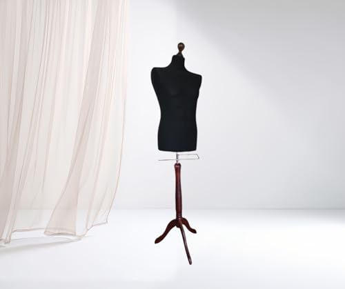 LUSORIA Schneiderpuppe männlich mit Hosenhalter schwarz/Dunkles Holz