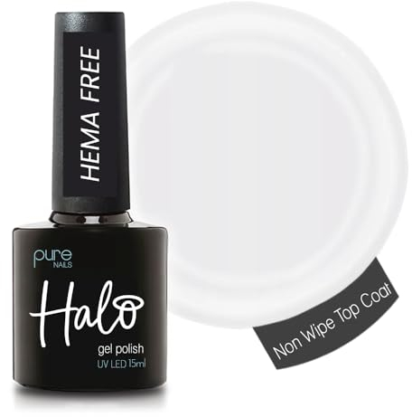 Halo Gel Polish Hema Free Top Coat (Non Wipe) (15ml)