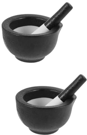 Healeved 2sätze Kerntyp Keramisches Stößel-set Mit Ergonomischem Design Für Mahlen Von Gewürzen Und Pillen Der Küche Für Apotheken Und Haushalte
