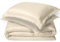 Richbond - Housse de Couette Satinée Rayée 220 x 240 cm pour Lit 140 et 160 cm - 1 Housse de Couette + 2 Taies d’Oreiller 70 x 50 cm - Linge de Lit Microfibre de Polyester 105gr - Taupe