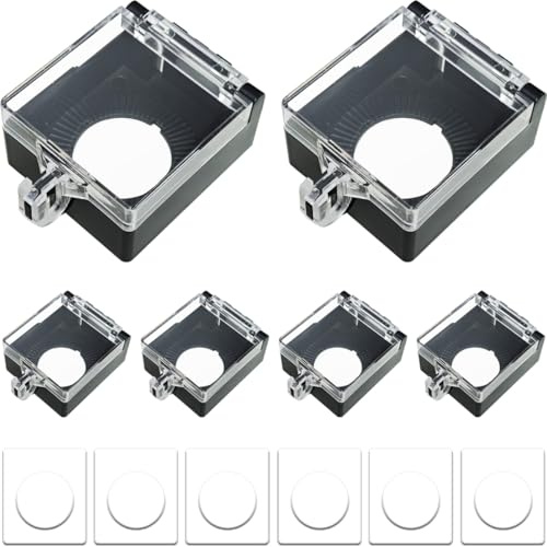 DAOKAI Knopfschutz 22mm Abdeckung für Power-Druckknopfschalter Power Tasten Abdeckung,Staubdichter Sicherheitsschalter Schutz,Verriegelung Schalter,Gehäuse Abdeckung der Starttaste-6 Stk