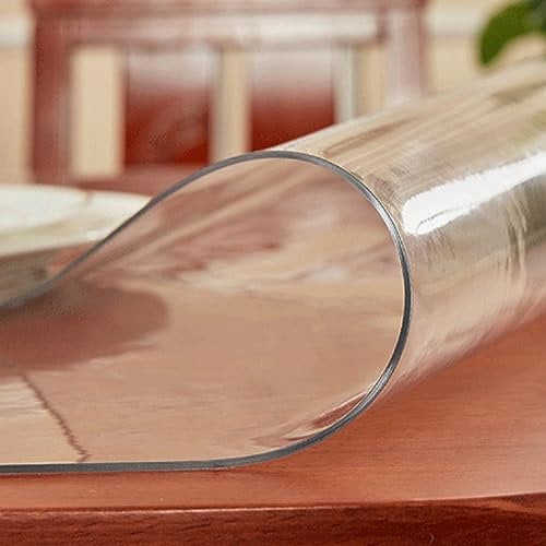 Protector de mesa transparente transparente de PVC suave de 2 mm de grosor, rectangular, para comedor, escritorio, hogar, cocina, mantel de 140 x 360 cm