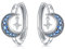 CYMYSS Ohrringe Silber 925 Creolen Silber 925 Silber Ohrringe Damen 925 Kleine Creolen Silber 925 Sterling Silber Ohrringe Hoop Earrings Earrings For Women (Mondquaste)