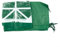 Toldo de pared lateral para exteriores con tela Oxford resistente, perfecto para protección solar y eventos (verde)