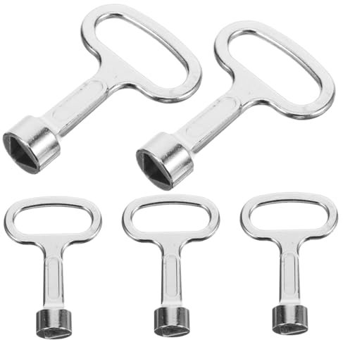 SOESFOUFU 5stücke Teiliges Multifunktionale Dreiecksschlüssel Für Heizkörper Wasser Und Gasventile Robuste Langlebige Werkzeuge Für Heimwerker Und Heizungswartung