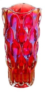 Vases en verre élégants avec design torsadé (200230-1 couleur rouge)