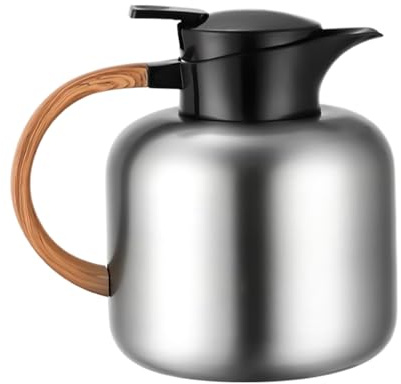 Carafe Isotherme - 2 Litres en Acier Inoxydable Isotherme - Carafe à Eau et Théière en Acier Inoxydable,pour Maison Bureau Appartement Fête Restaurant Camping Jus Thé Chocolat Boisson