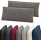 BaSaTex 2er Pack Cashmere Touch Kissenbezug, Kissenbezüge, Kissenhüllen 40x80 cm ähnlich Nicky Teddy Corals Fleece Kopfkissenbezug Anthrazit