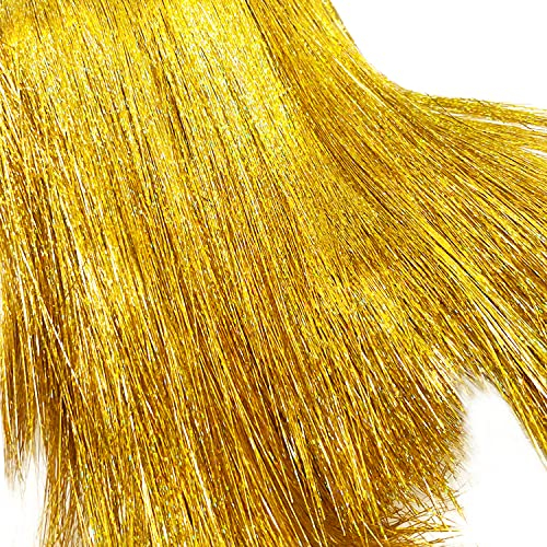 llxieym Eiszapfen Lametta Girlande Schillernde Lametta Stränge Folie Fransen Eiszapfen für Weihnachtsbaum Urlaub Dekoration Partyzubehör (8000, Gold)