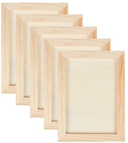 OLYCRAFT 10pcs Wood Canvas Boards 14x19cm Unfinished Wood Painting Board Canvases 8mm Thick Wooden Paint Pouring Panel Boards wood Canvas for Painting Clay Crafting Art and Crafts