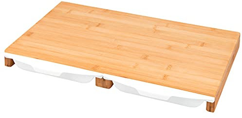 bremermann Schneidebrett mit 2 Auffangschalen // aus Bambus // ca. 49,5 x 28,5 cm