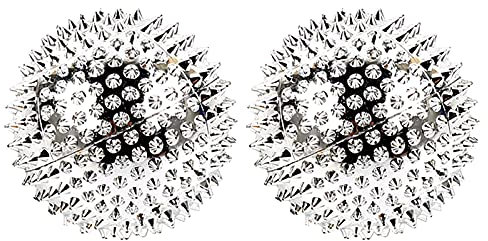 CUSROS 1 Paar magnetische Hand-Fitness-Ball, Mini-Gesundheit, Physiotherapie, Hand-Aupunktur-Ball, Silber, 3,2 cm