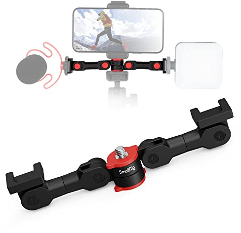 SmallRig Dual Cold Shoe Mount, Extension Bar Universal Cold Shoe Adapter