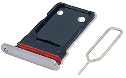 Eonpam Original DUAL SIM Card Slot Tray Holder Replacement for (Oneplus 8) Incl SIM Pin (Silver)