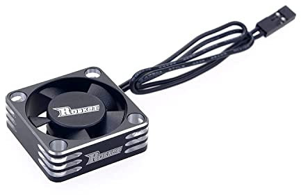 Fasizi Motor Cooling Fan RC Motor Heatsink 28000RPM ESC Cooling Fan for RC Car 1/8 1/10 1/12 Scale 540 550 Brushless Motor (Black + Silver)