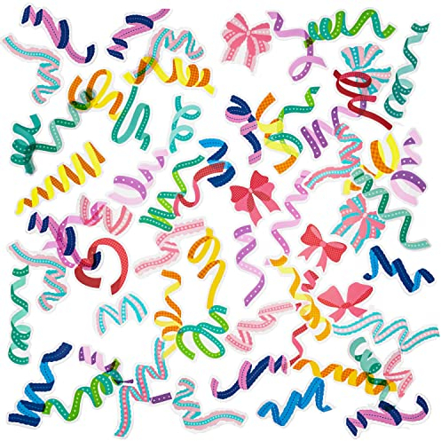 6 Packungen Scrapbook-Aufkleber, niedlicher Band-Aufkleber, Konfetti-Aufkleber, Kawaii, Foto-Dekoration, Aufkleber, Schleife, Aufkleber für Scrapbooking, Planer, Tagebuch, Album, DIY (Color)