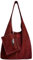 Modarno Umhängetasche Damen Wildleder Clutch Umhängetasche Shopper Damen Echt Leder, bordeaux