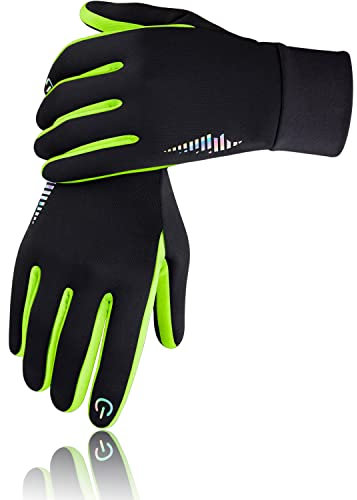 SIMARI Kinder Handschuhe Thermo Winterhandschuhe Fahrradhandschuhe Laufhandschuhe Anti-Rutsch Touch Screen Skifahren Outdoor Sport für mädchen Jungen 2-11 Jahre SMRG106 (Grün S)