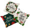 Banemi Weihnachten Sofa Kissenbezug, Kissenbezug Weihnachten 45X45 3er Set Foglie di Corona Verde Neuheit Weihnachtsschmuck