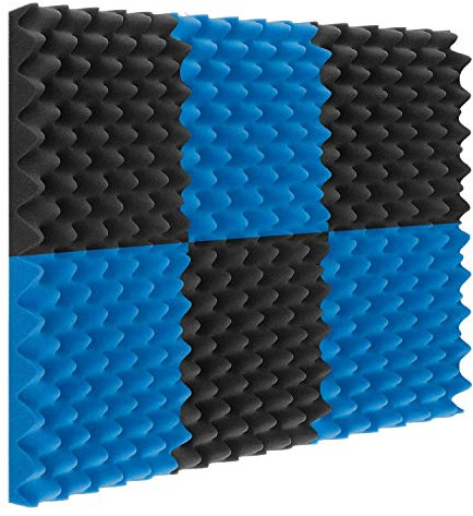 Hagsnec Pack of 12 Acoustic Foam Panels Eggs Boxes Foam Sound Protection Padding 1 Inch x 12 Inch x 12 Inch Studio Acoustic Treatments Foam