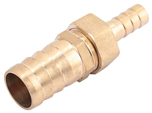 LiebeWH Raccordo in Ottone Portagomma 15mm Raccordo Portagomma Barb a 10mm Riduttore 16 a 10 Connettore Riduttore di Coda Riduttore Connettore (10-16 mm)