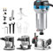 Genmitsu Handtrimmer Router Kit, kompakter Holzwerkzeug-Router mit Fest- und Tauchbasis sowie Neigebasis, 6 variable Geschwindigkeiten, ideal für CNC-Holzarbeiten und DIY-Projekte