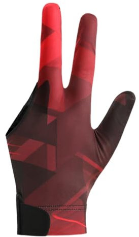 Linkshänder-Billard-Handschuh, Drei-Finger-Billard-Handschuh, Herren-Billard-Handschuh, Pool-Spieler-Handschuh, linke Hand, professioneller Billard-Handschuh, Billard-Zubehör, Handschuh für Männer und