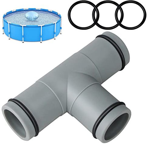 Connettore per Pompa per Piscine, connettori per Tubi Flessibili a Due Vie per Piscine Fuori Terra da 32 mm con Gomma, per Piscine Fuori Terra per Cambiare