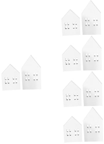 Toyvian 10pcs Simulated House Slice Desktop Decoration Mini House for Christmas Party Artificial Props Tabletop Decor for Home