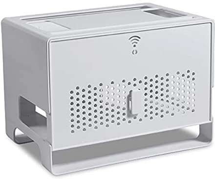 WiFi Router Box,WiFi Router Shelf,Internet Box,Multifunctional Router Storage Box with Lid,Floating WiFi Router,Storage Box for Home Use,Cables Organizer Storag