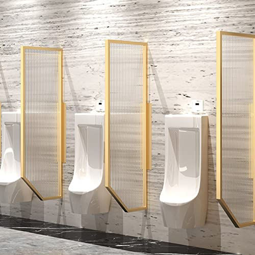 KJHYYPP Urinal-Trennwand, Urinal-Bildschirm, Toiletten-Trennwand, Urinal-Trennwand-Schutzbildschirm, gehärtete Glasscheibe, für öffentliche Räume/Badezimmer/Hotel (Gold 1pcs)
