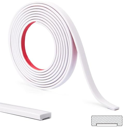 32.8 Fuß Zierleisten zum Abziehen und Aufkleben,Flexible Zierleisten zum Abziehen und Aufkleben,Zierleisten für Wandfliesenkanten,Küche,Decken,Backsplash und Spiegelrahmen Dekor(Weiß)