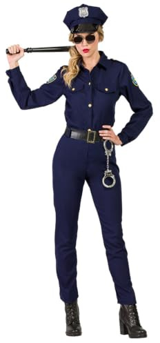 Boland - Kostüm Polizistin für Damen, 4-teilig, Faschingskostüm für Mottoparty, Halloween oder Karneval, Polizeikostüm