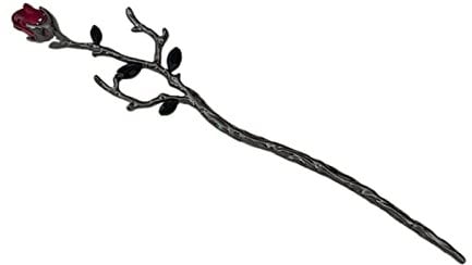 Black Hair Chopsticks Rose Metal Hairpin Flower Hair Sticks For Hair Accessory For Women Girl Fashion Jewelry Chinese Hair Sticks