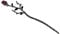 Black Hair Chopsticks Rose Metal Hairpin Flower Hair Sticks For Hair Accessory For Women Girl Fashion Jewelry Chinese Hair Sticks