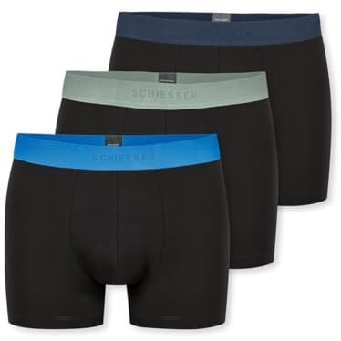 Schiesser Herren 3 Pack Boxershorts Bio Baumwolle Multipack - 95/5 Organic, Sortiert 10_180194, 7
