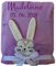 Wuff-Dogsworld Babydecke viele Farben & Motive mit Namen/Geburtsdatum Bestickt Geschenk Baby (lila Hase)