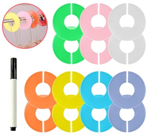 15 Stück Kleiderständer Größen Teiler, Größenteiler Kleidung Rack | S–XXL, einfach anbringen, robust plastik, organisation, quality duo carry, praktisch garderobe sortiert, Qualität robust
