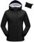 donhobo Damen Regenjacke Wasserdicht Leichte Packbar Outdoorjacke Funktionsjacke Atmungsaktiv Windbreaker Fahrrad Jacke mit Kapuze, Schwarz, XL